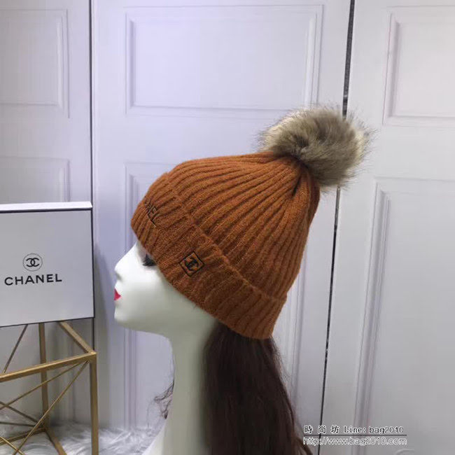 CHANEL香奈兒 專櫃新品 火爆經典百搭款 刺繡針織帽 LLWJ6631
